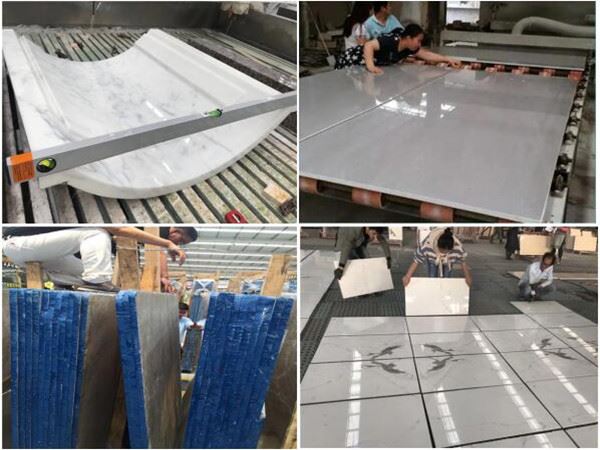 daino reale marble slab inspection