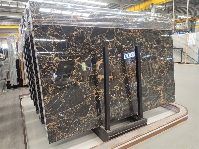 Golden portoro marble for kitchen