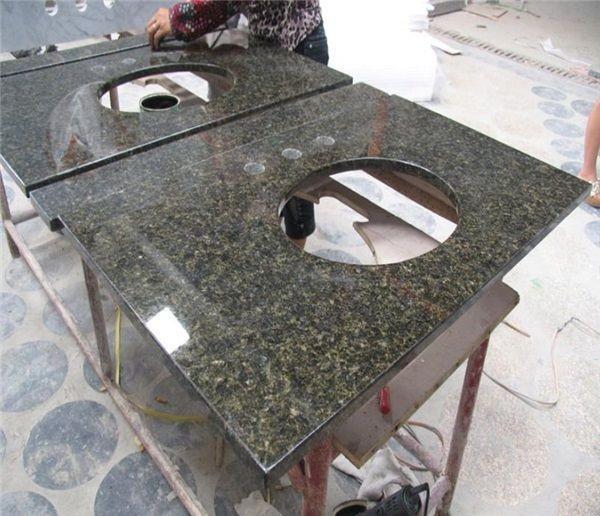 green ubatuba granite countertops for vanity