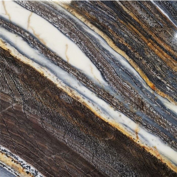 Black And Gold Quartzite Slab