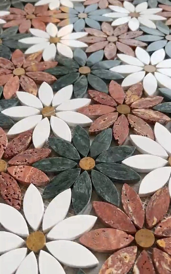 Flower Marble Mosaic Tiles
