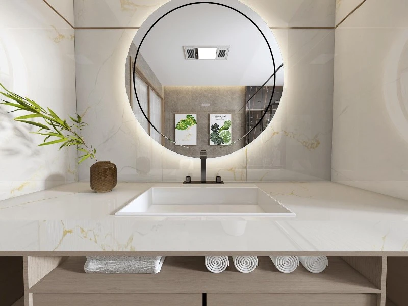 Calacatta Gold Superior Quartz vanity top Calacatta Gold Superior Quartz vanity top