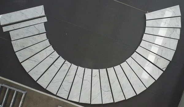 Statuario Venato Marble Staircase