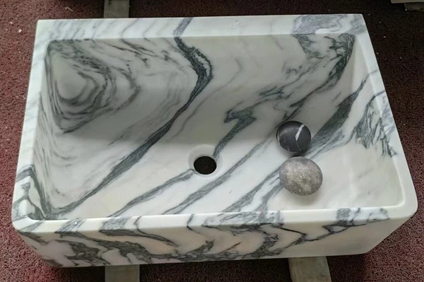 Arabescato Marble Marble Vessel Sinks